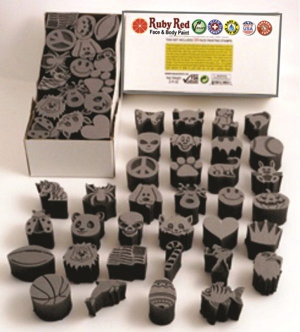 Box of 34 Face Painting Stamps