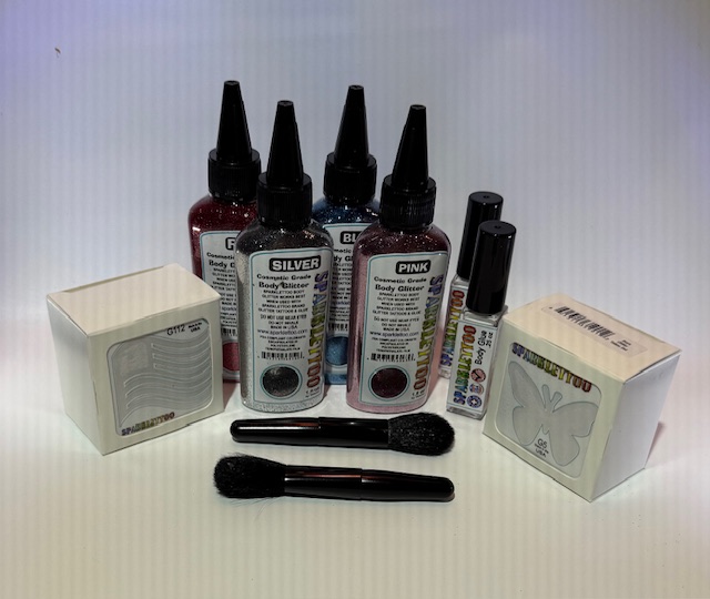 200 Pack Glitter Tattoos Kit