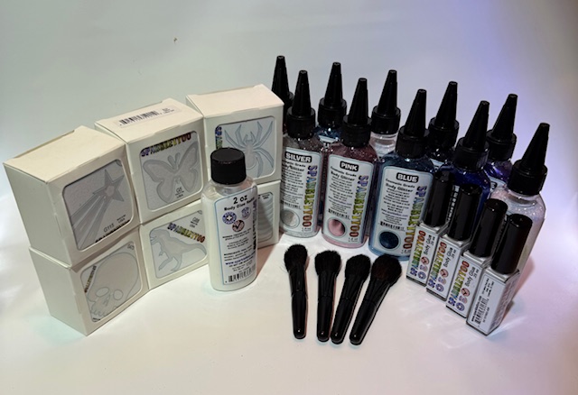 600 Pack Glitter Tattoos Kit
