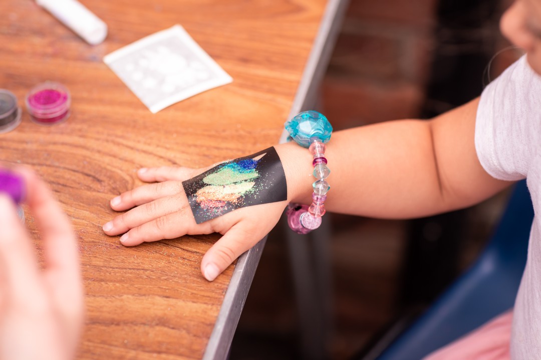 Easy and Simple Glitter Tattoos with Easy Cleanup for at Home