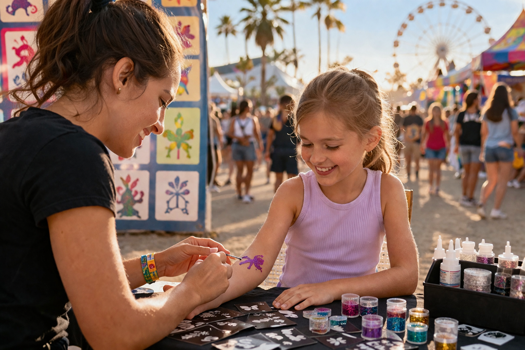 Wholesale and Event Glitter Tattoos for Carnival Fairs and Festivals